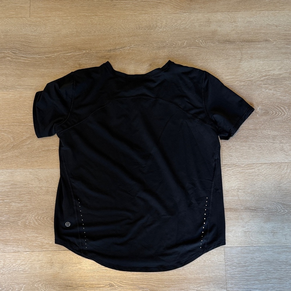 Lululemon Fast and Free Black Athletic T-Shirt